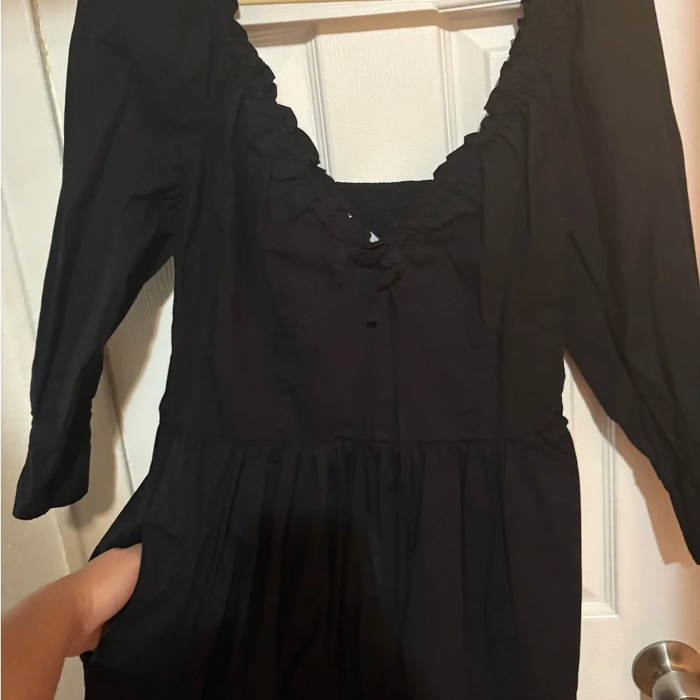 Hill House Black Ruffled Dress